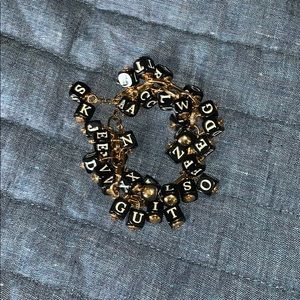 Unique Kate Spade “alphabet” charm bracelet NWOT